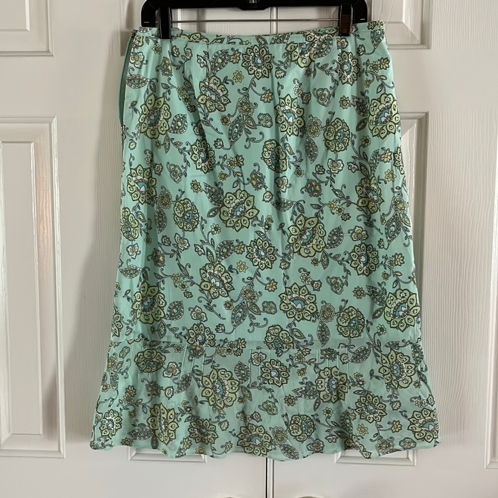 Ann Taylor loft aqua skirt size 10